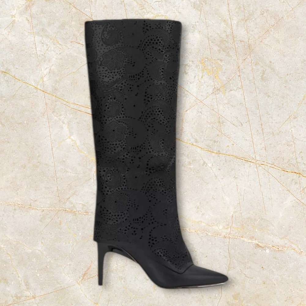 Jessica Simpson Women's Brykia 2 Cuffed Pointed-Toe Boots Sz 8